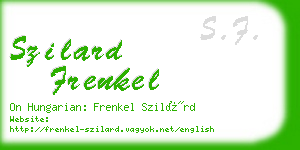 szilard frenkel business card